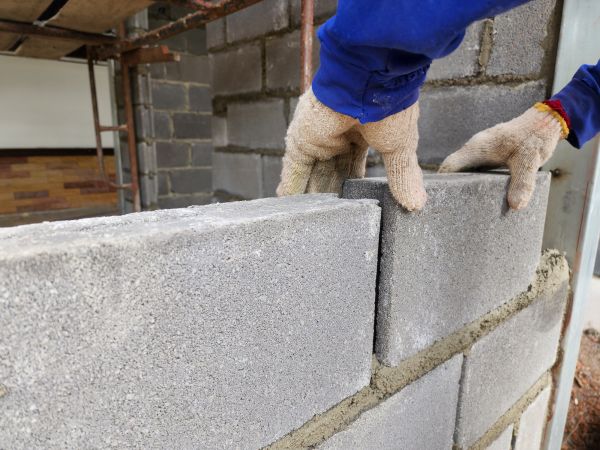 Concrete Block Wall Construction